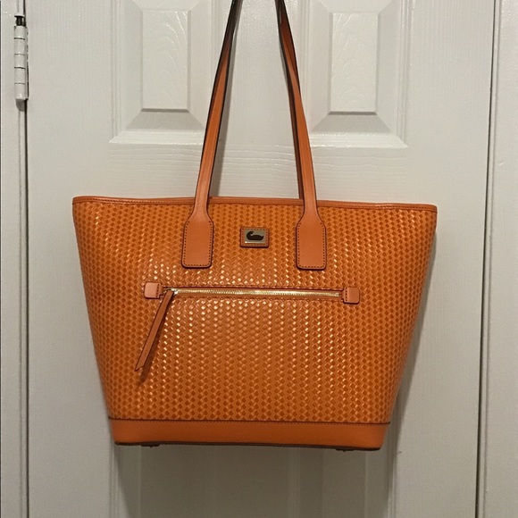 Dooney & Bourke Handbags - Dooney & Bourke Camden Woven Tote - Orange